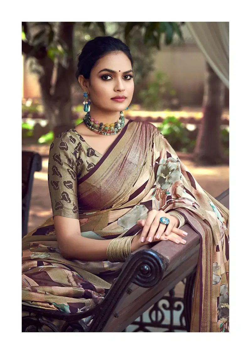 Saroj Vol 2 By Kashvi Moss Brasso Printed Designer Sarees Wholesale In India